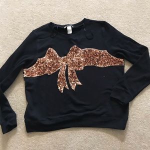 Rose gold crew sweater